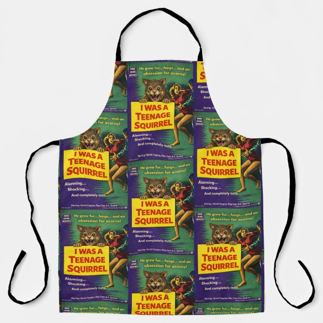 I Was a Teenage Squirrel Parody Apron (Front)