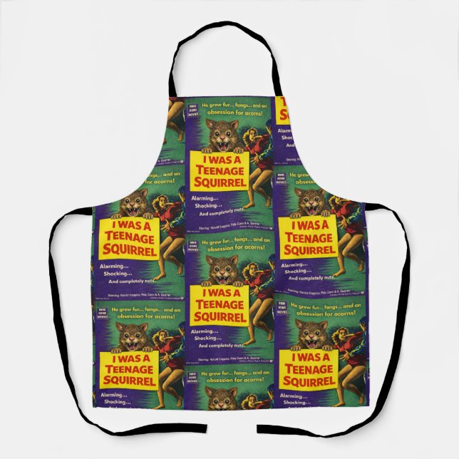I Was a Teenage Squirrel Parody Apron (Front)