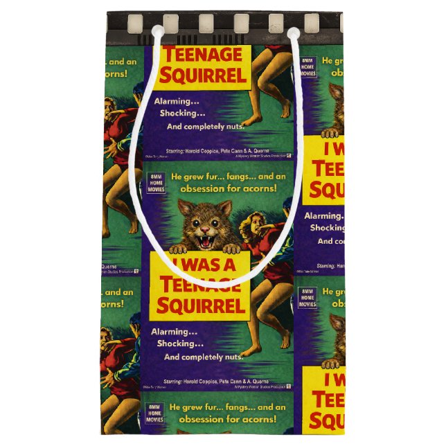 I Was a Teenage Squirrel Parody Small Gift Bag (Front)