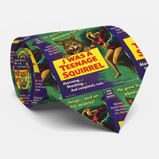 I Was a Teenage Squirrel Parody Tie (Rolled)