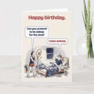 I Was Asleep Funny Runner Birthday Card for Her