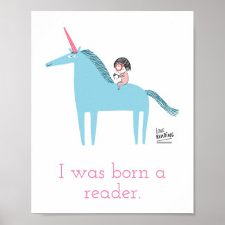I was born a reader poster