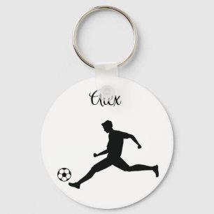 I was born to play soccer key ring