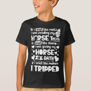 I Was Feeding My Horse Horseback Riding Racing Gif T-Shirt