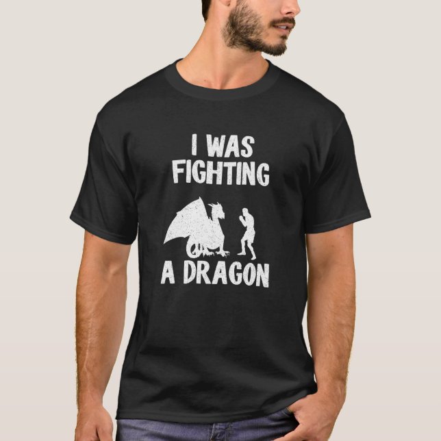 I Was Fighting A Dragon After Surgery Recovery Bro T-Shirt (Front)