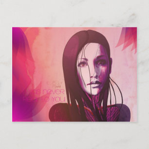 I was never real to you Postcard