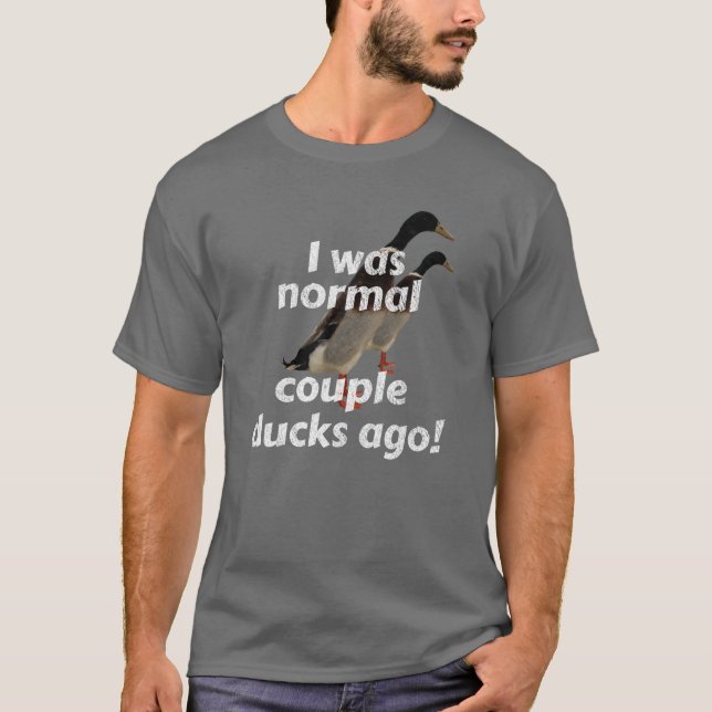 I Was Normal Couple Duck Ago | Indian Runner Ducks T-Shirt (Front)