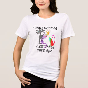 i was normal three cats ago funny Tshirt design