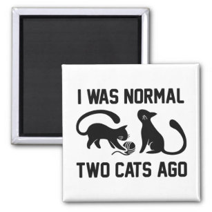 I Was Normal Two Cats Ago Magnet