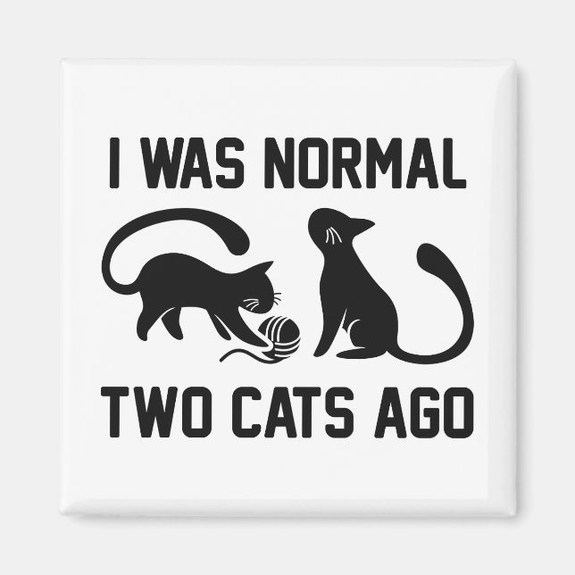 I Was Normal Two Cats Ago Magnet (Front)
