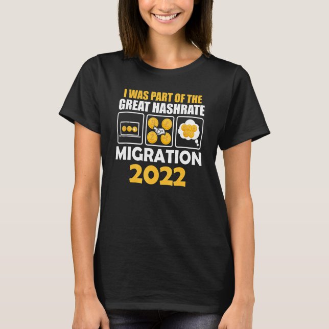 I Was Part Of The Great Hashrate Migration 2022 Cr T-Shirt (Front)