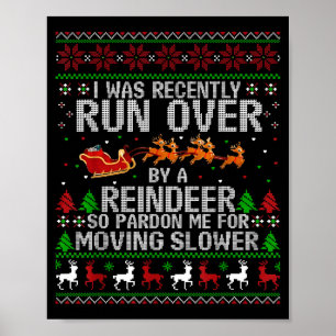 I Was Recently Run Over By A Reindeer So Pardon Me Poster