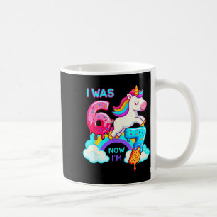 I Was Six Now Seven Ice Cream Drip Unicorn 67 Meme Coffee Mug
