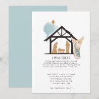 I Was There Angel Bible Quote Nativity Scene
