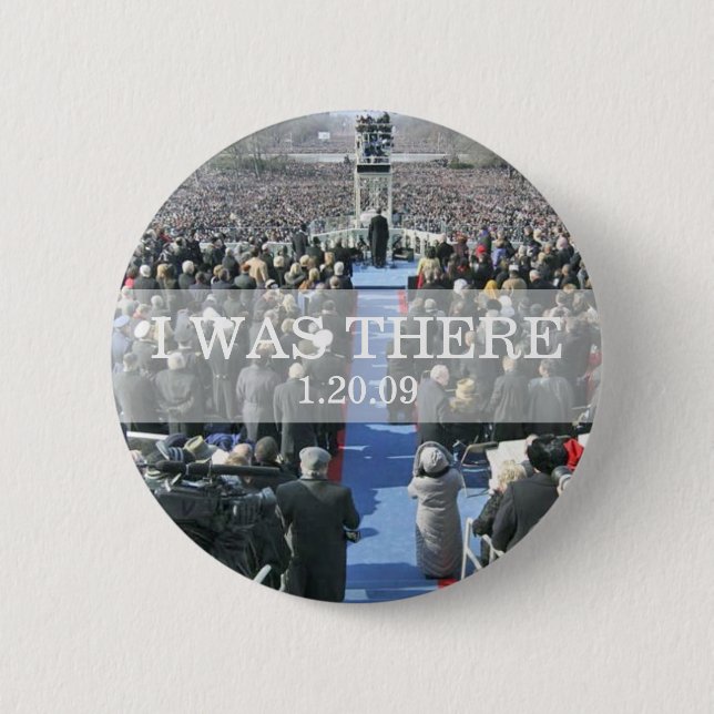 I WAS THERE: Crowd at Inauguration Ceremony 6 Cm Round Badge (Front)