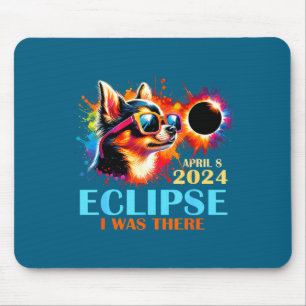 I Was Total Solar Eclipse Chihuahua Dog Mouse Pad