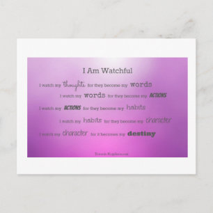 I Watch My Thoughts Postcard