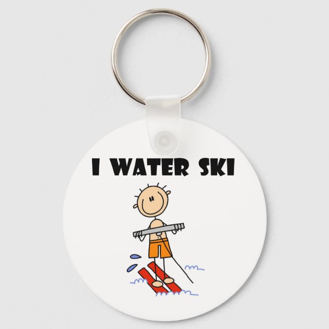 I Water Ski T-shirts and gifts Key Ring (Front)