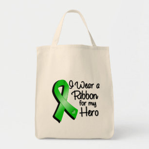 I Wear a Green Ribbon For My Hero Tote Bag