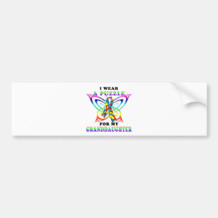 I Wear A Puzzle for my Granddaughter Bumper Sticker