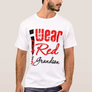I Wear a Red Ribbon For My Grandson T-Shirt
