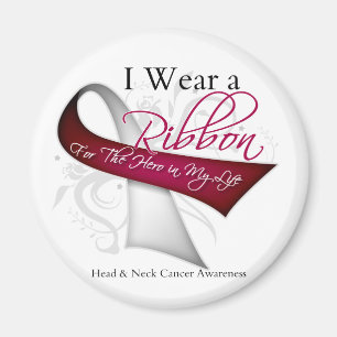 I Wear a Ribbon For My Hero - Head and Neck Cancer Magnet