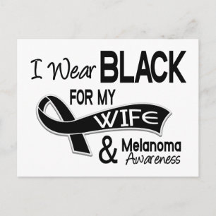 I Wear Black For My Wife 42 Melanoma Postcard