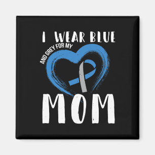 I Wear Blue And Grey For My Mum Diabetes Type 1 Magnet