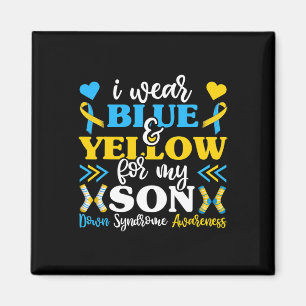 I Wear Blue And Yellow For My Son Mum Dad  Magnet