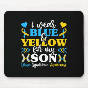 I Wear Blue And Yellow For My Son Mum Dad Mouse Pad