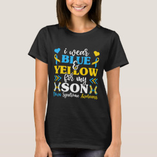 I Wear Blue And Yellow For My Son Mum Dad T-Shirt