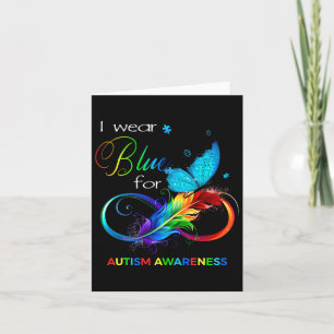 I Wear Blue For Autism Awareness Month Men Women K Card