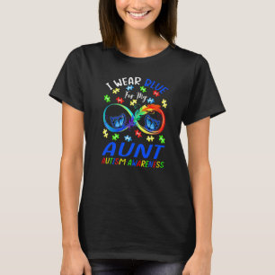 I Wear Blue For My Aunt Autism Awareness Butterfly T-Shirt