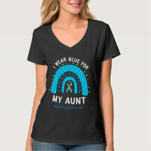 I Wear Blue For My Aunt Autism Awareness Month Sup T-Shirt