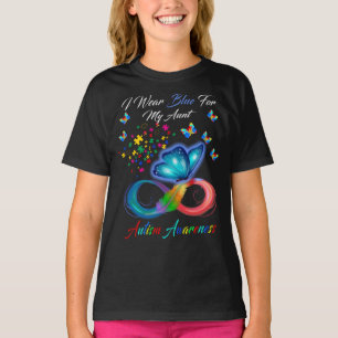 I Wear Blue For My Aunt Autism Awareness T-Shirt