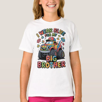 I Wear Blue for My Big Brother Autism Awareness T-Shirt