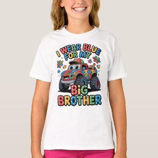 I Wear Blue for My Big Brother Autism Awareness T-Shirt