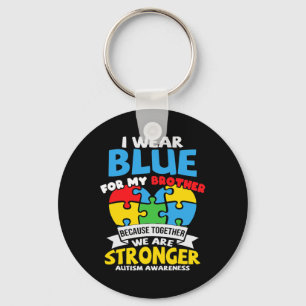 I Wear Blue For My Brother Autism Awareness Kids S Key Ring