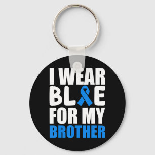 I Wear Blue For My Brother shirt Autism Awareness Key Ring