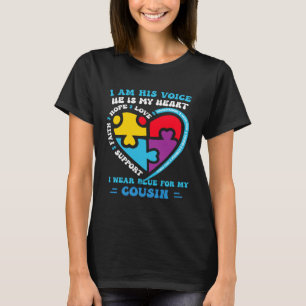 I Wear Blue For My cousin Autism Awareness aunt un T-Shirt