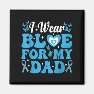 I Wear Blue For My Dad Blue Ribbon T1d Diabetes Aw Magnet