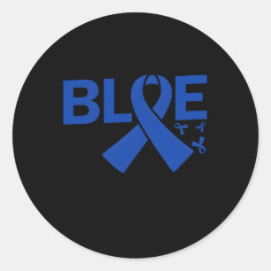 I Wear Blue For My Dad Chronic Fatigue Syndrome Aw Classic Round Sticker