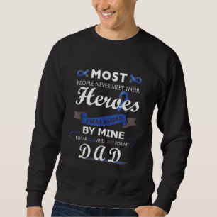 I Wear Blue For My Dad Diabetes Awareness Support Sweatshirt