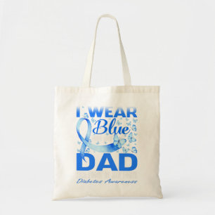 I Wear Blue For My Dad Diabetes Awareness Tote Bag