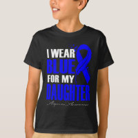 I Wear Blue For My Daughter Alopecia Feather 