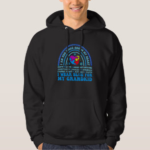 I Wear Blue For My Grandkid Autism Awareness Grand Hoodie