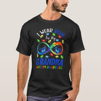 I Wear Blue For My Grandma Autism Awareness Butter T-Shirt
