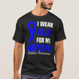 I Wear Blue For My Grandpa Blue Diabetes Awareness T-Shirt
