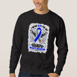 I Wear Blue For My Grandpa Diabetes Awareness Mont Sweatshirt