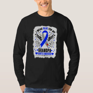 I Wear Blue For My Grandpa Diabetes Awareness Mont T-Shirt